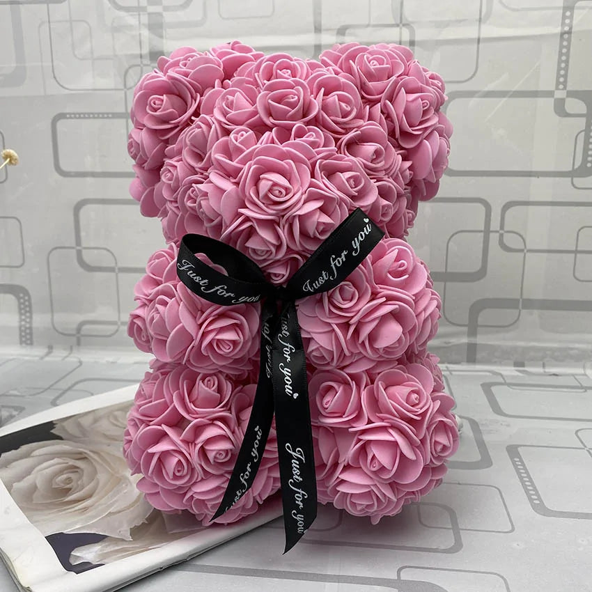 25cm Red Rose Teddy Bear