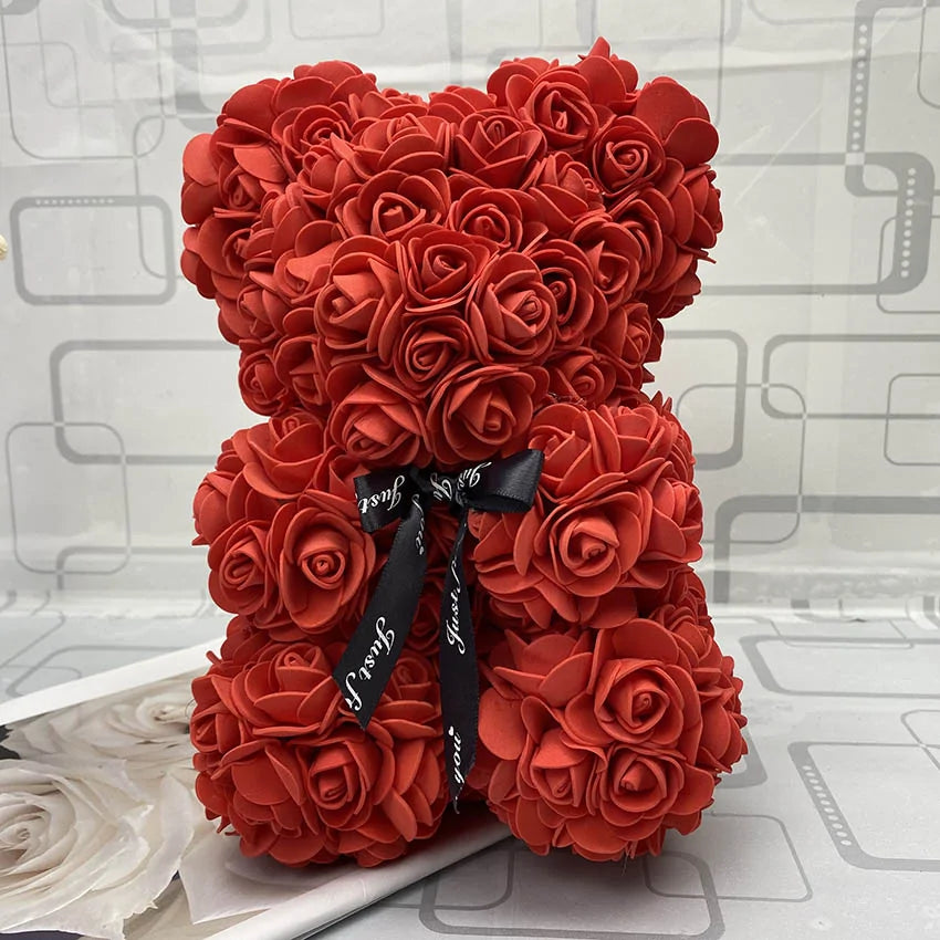25cm Red Rose Teddy Bear