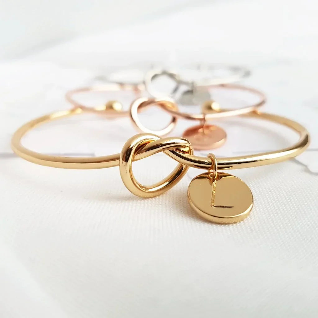 Knot Initial Bracelet
