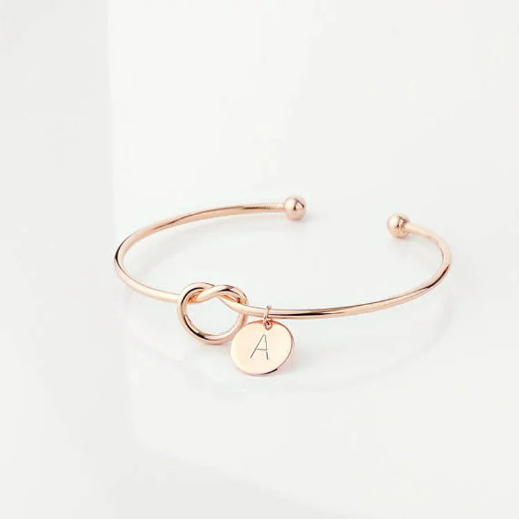 Knot Initial Bracelet