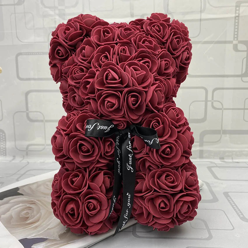 25cm Red Rose Teddy Bear