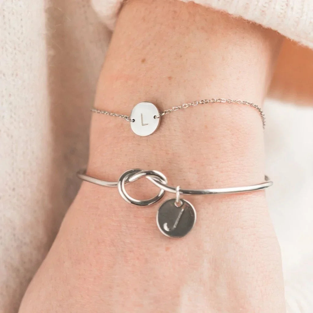 Knot Initial Bracelet