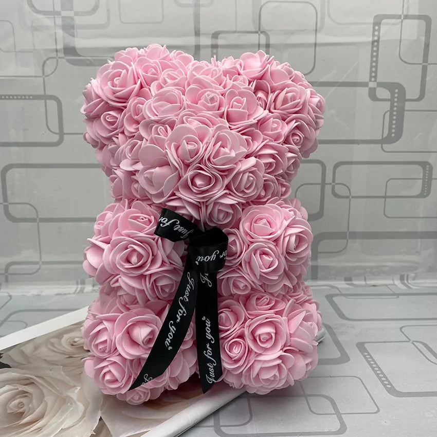 25cm Red Rose Teddy Bear
