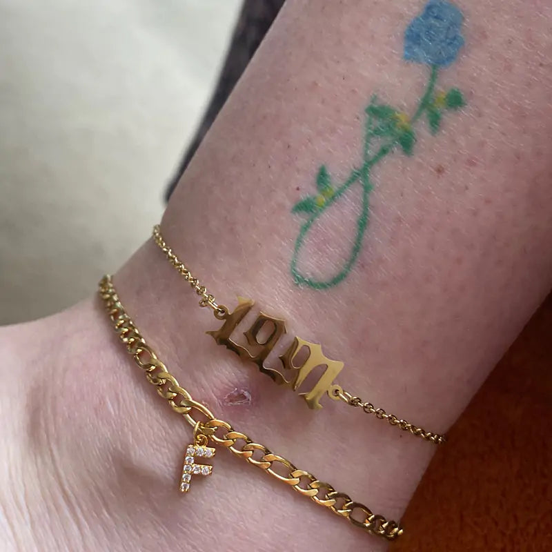 Initial Letter Anklets