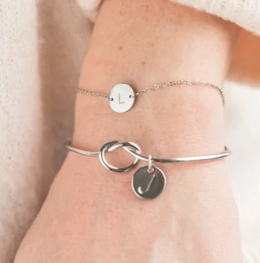 Knot Initial Bracelet