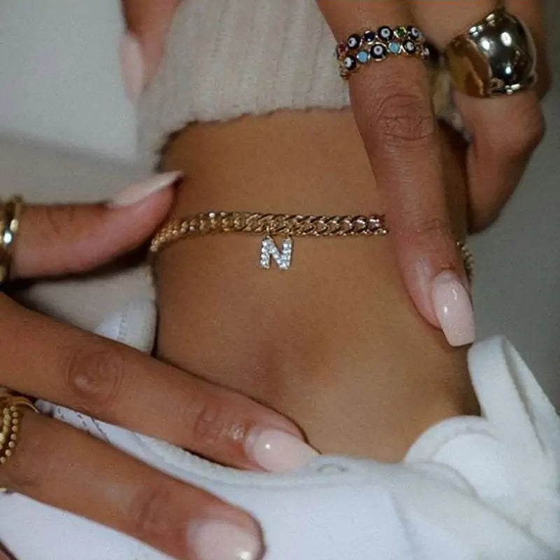 Initial Letter Anklets