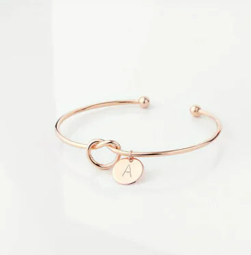 Knot Initial Bracelet