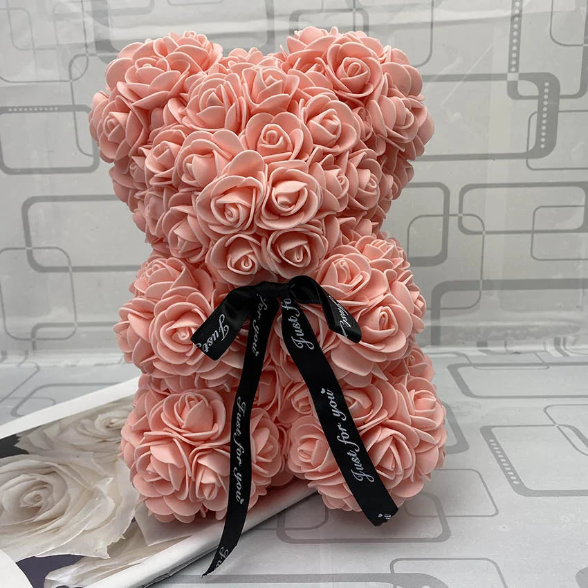 25cm Red Rose Teddy Bear