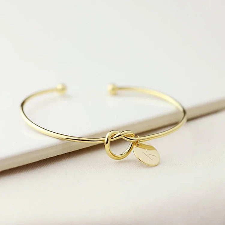 Knot Initial Bracelet