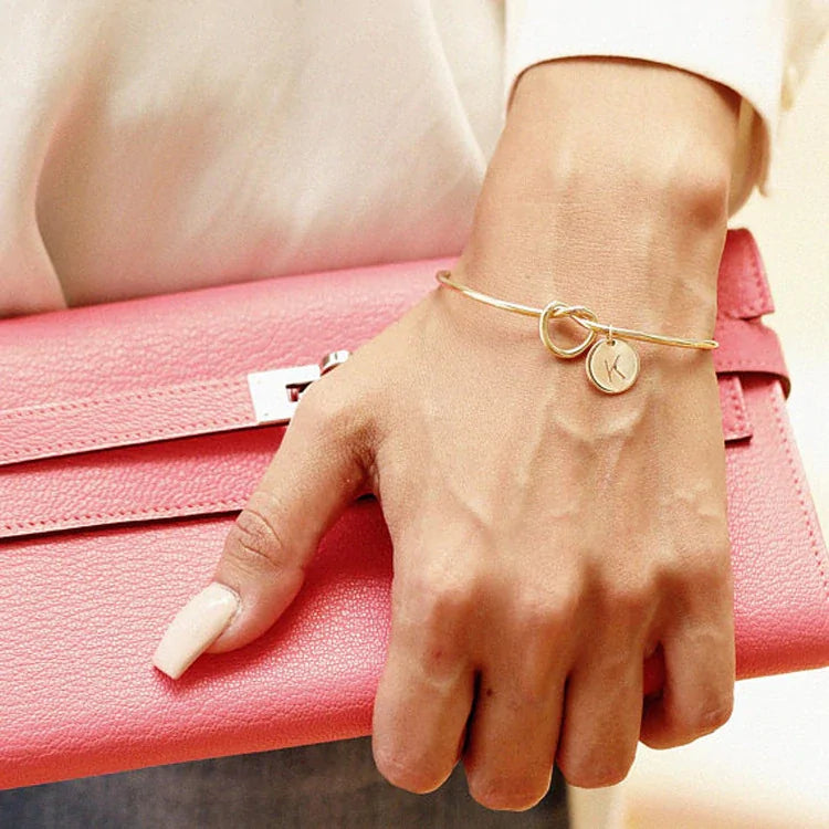 Knot Initial Bracelet