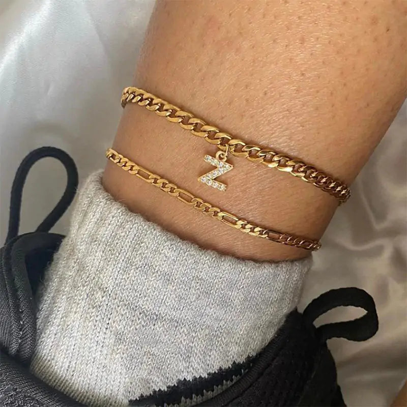 Initial Letter Anklets