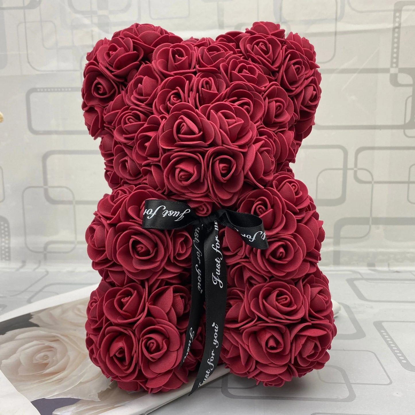 25cm Red Rose Teddy Bear