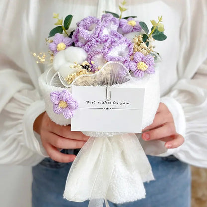 Handcrafted Knit Flower Bouquet