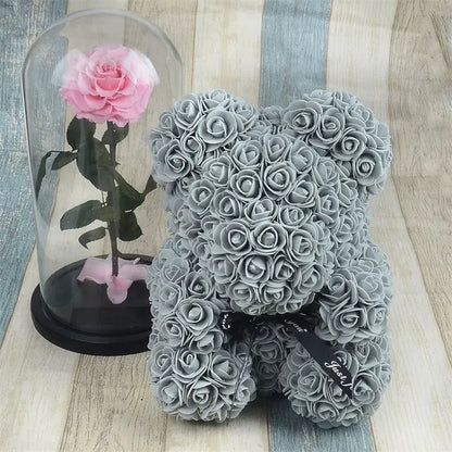 Luxurious Rose Foam Teddy Bear Gift