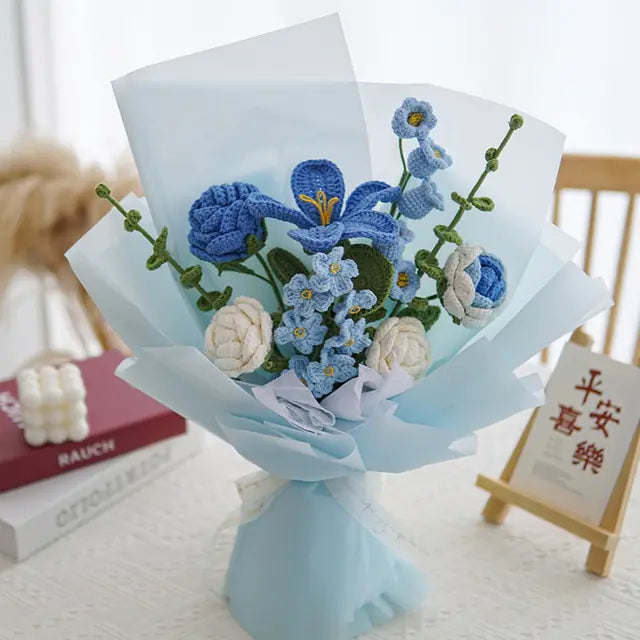 Artificial Knitting Flowers Bouquet