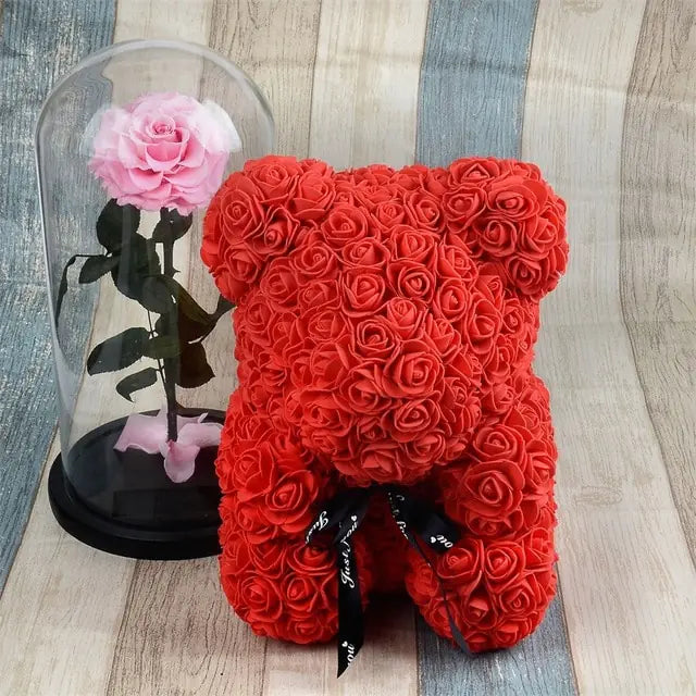 Luxurious Rose Foam Teddy Bear Gift