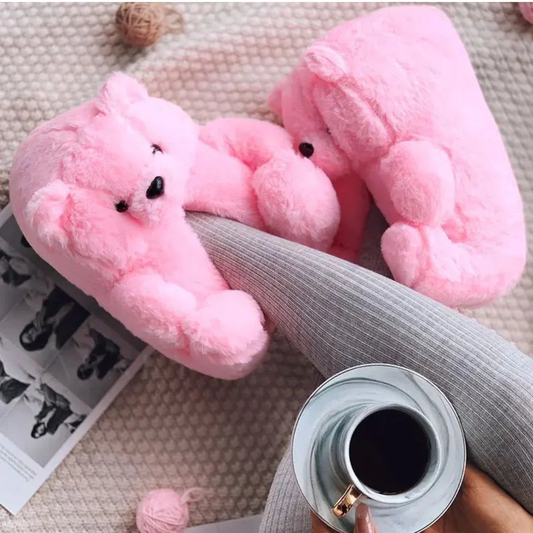 Cute Colorful Teddy Slippers