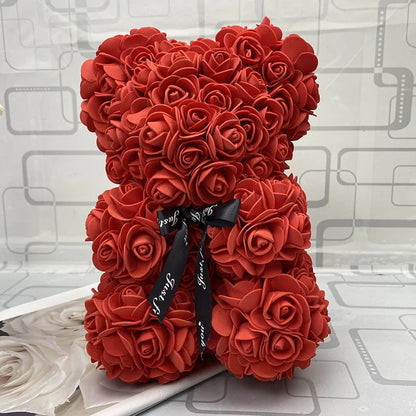 25cm Red Rose Teddy Bear