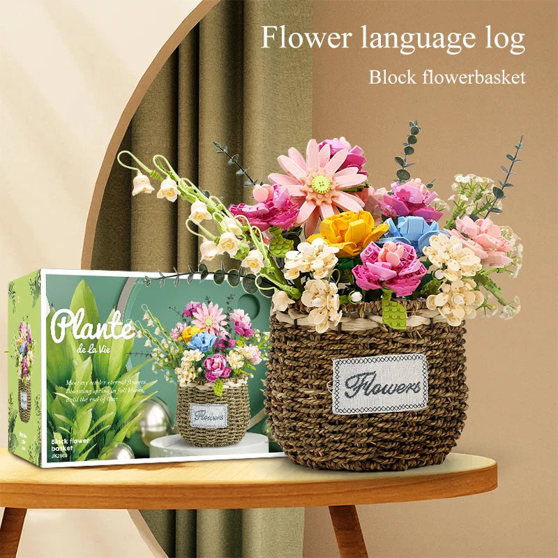 Flower Bouquet Building Block Set