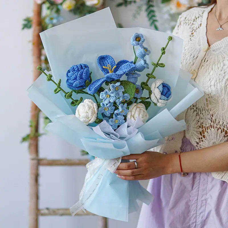 Artificial Knitting Flowers Bouquet