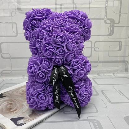 25cm Red Rose Teddy Bear