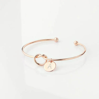 Knot Initial Bracelet