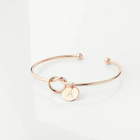 Knot Initial Bracelet