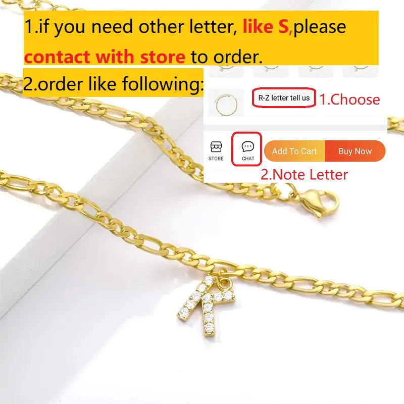 Initial Letter Anklets