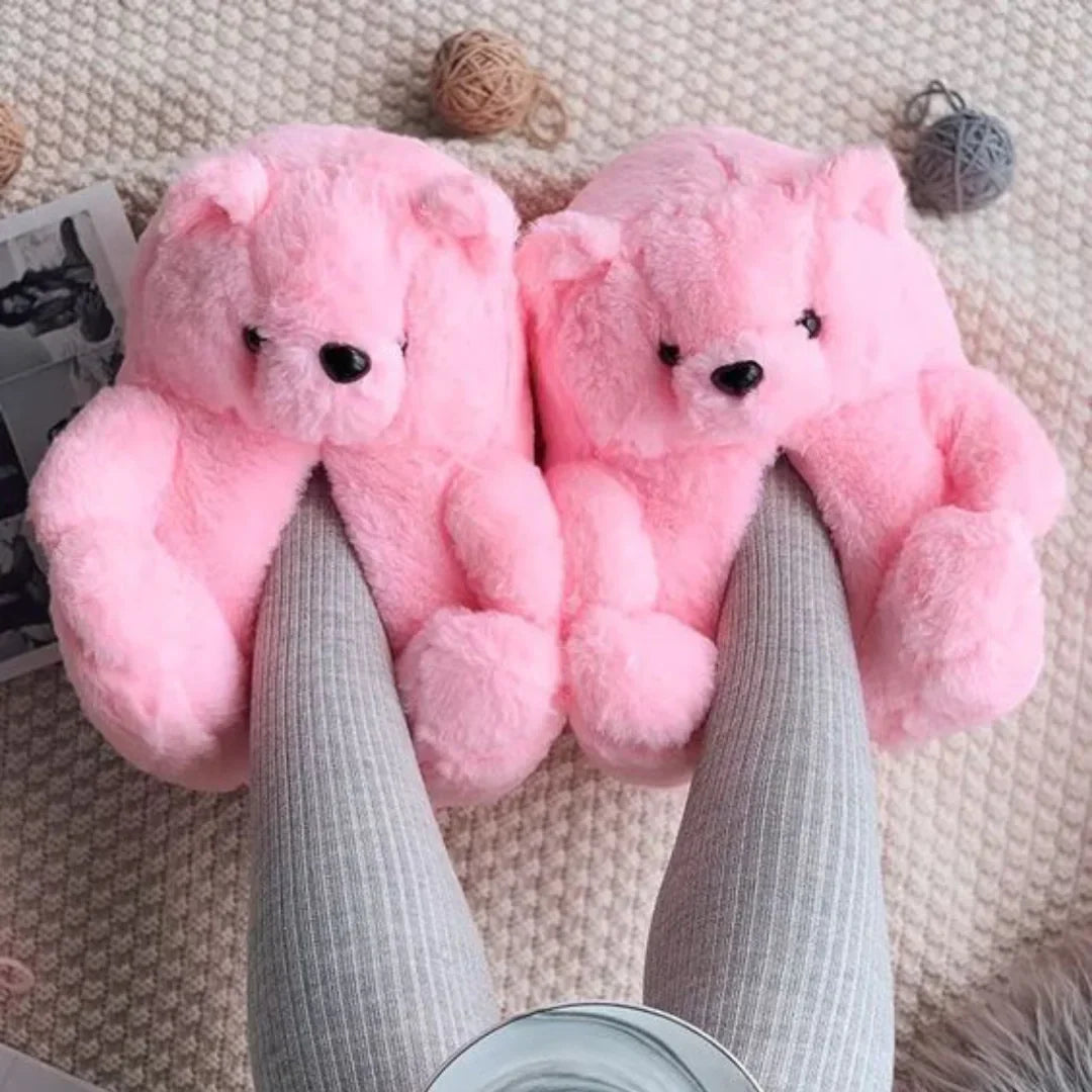 Cute Colorful Teddy Slippers