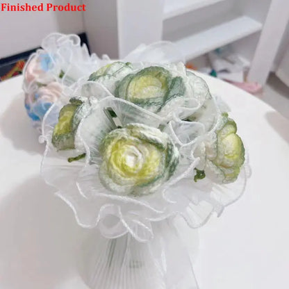 Artificial Knitting Flowers Bouquet