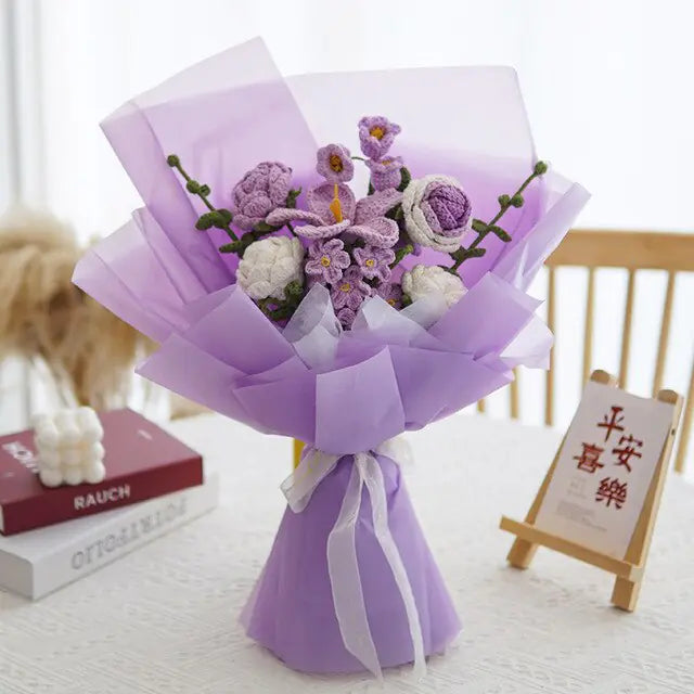 Artificial Knitting Flowers Bouquet