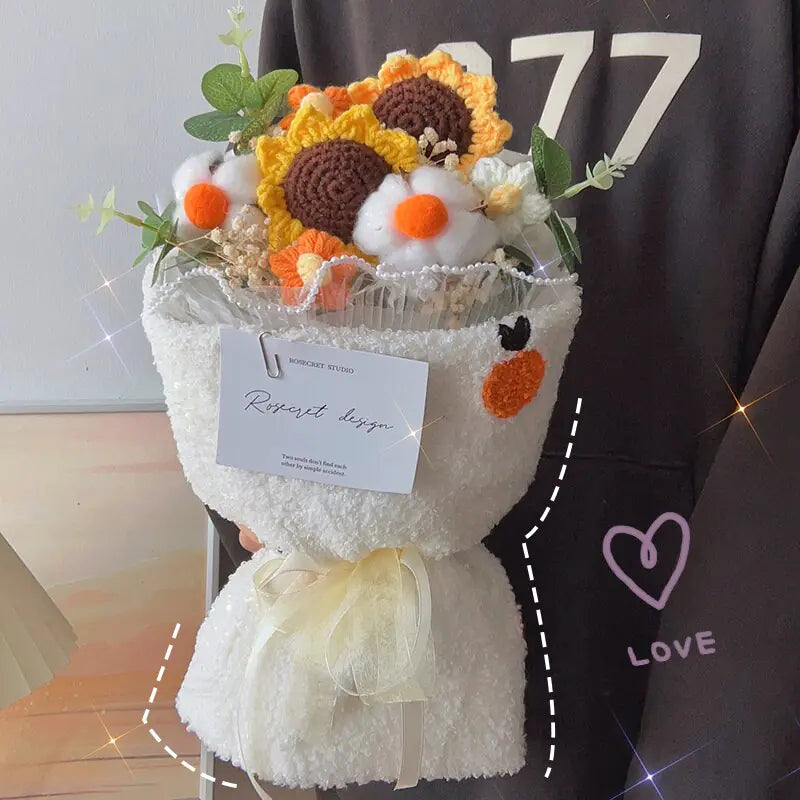 Handcrafted Knit Flower Bouquet