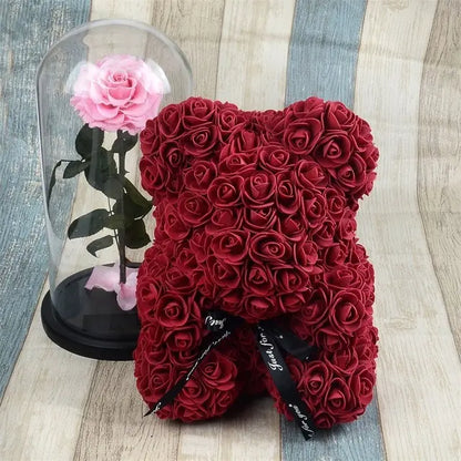 Luxurious Rose Foam Teddy Bear Gift