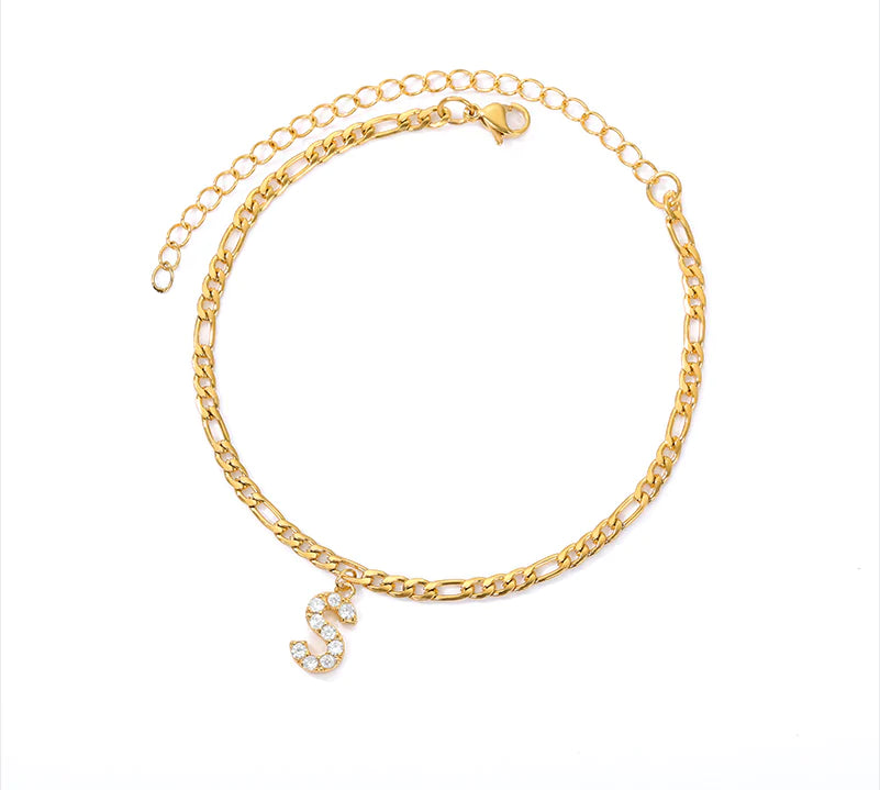 Initial Letter Anklets