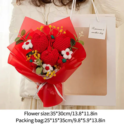 Eternal Knitted Flower Bouquet Decor