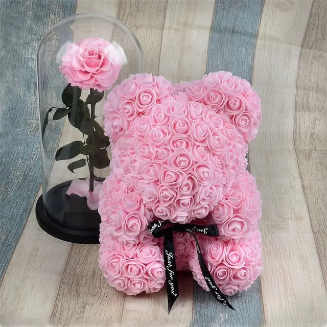 Luxurious Rose Foam Teddy Bear Gift