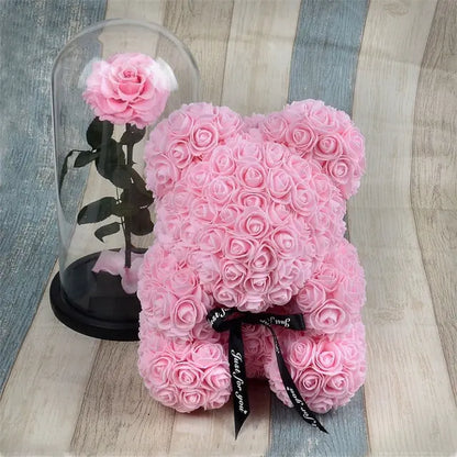 Luxurious Rose Foam Teddy Bear Gift