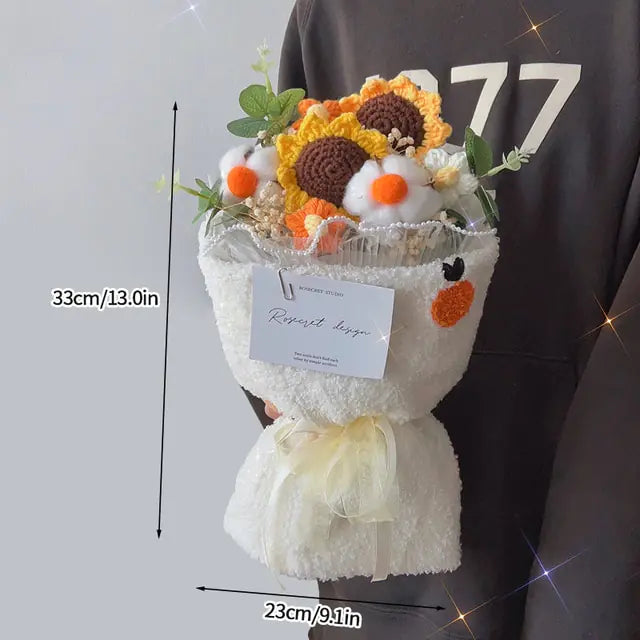 Handcrafted Knit Flower Bouquet