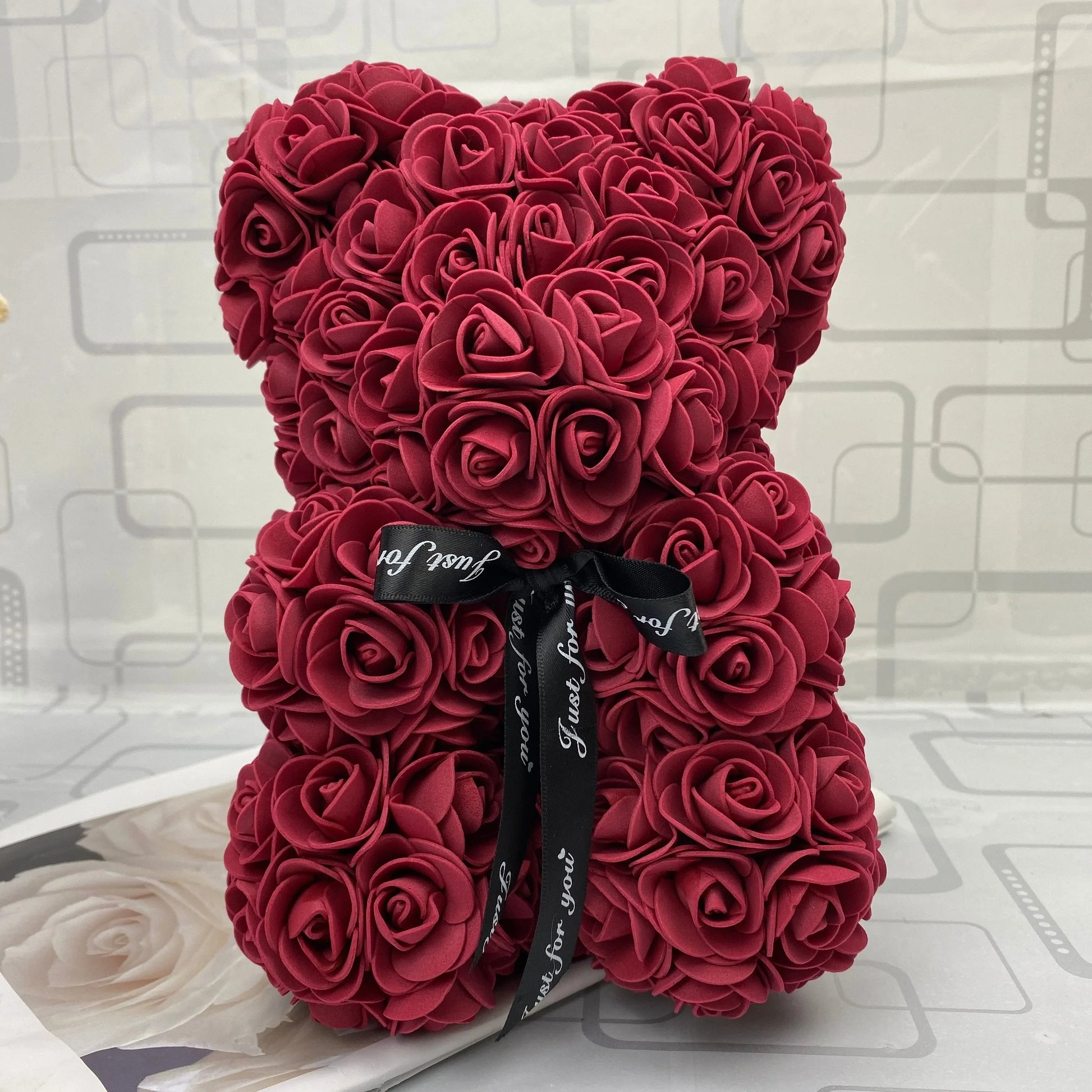 25cm Red Rose Teddy Bear