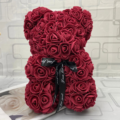 25cm Red Rose Teddy Bear