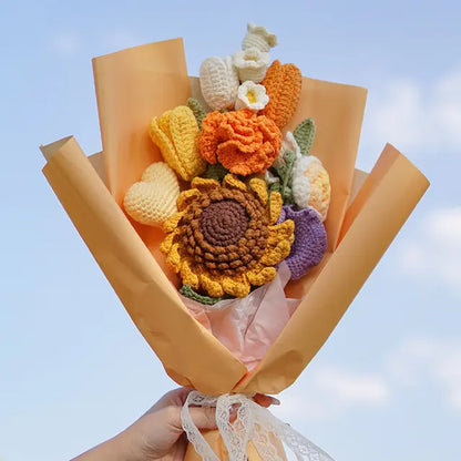 Artificial Knitting Flowers Bouquet